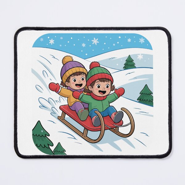 Item preview, Children sledding designed and sold by desinganddecor.