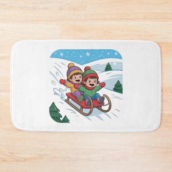 Item preview, Children sledding designed and sold by desinganddecor.