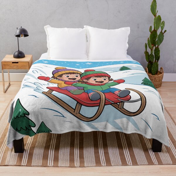 Item preview, Children sledding designed and sold by desinganddecor.