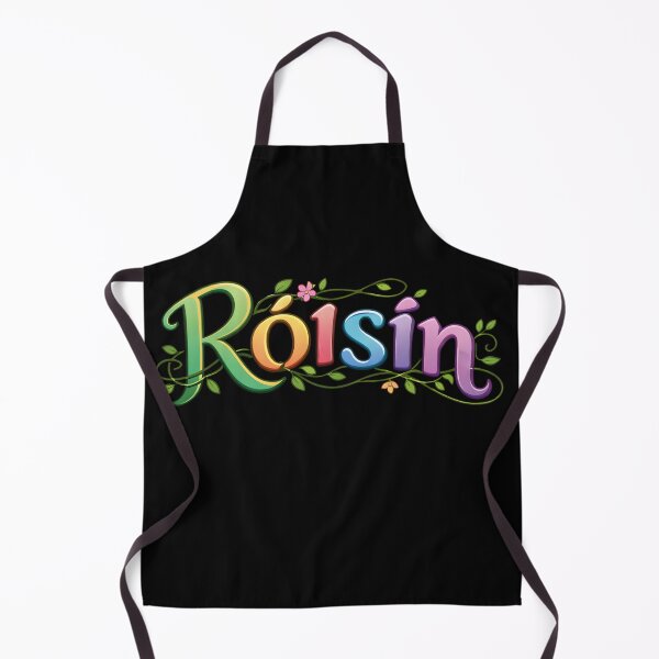 Item preview, Róisín Colourful Irish Name Design | Gaelic Script with Floral Vines designed and sold by bazstees54.