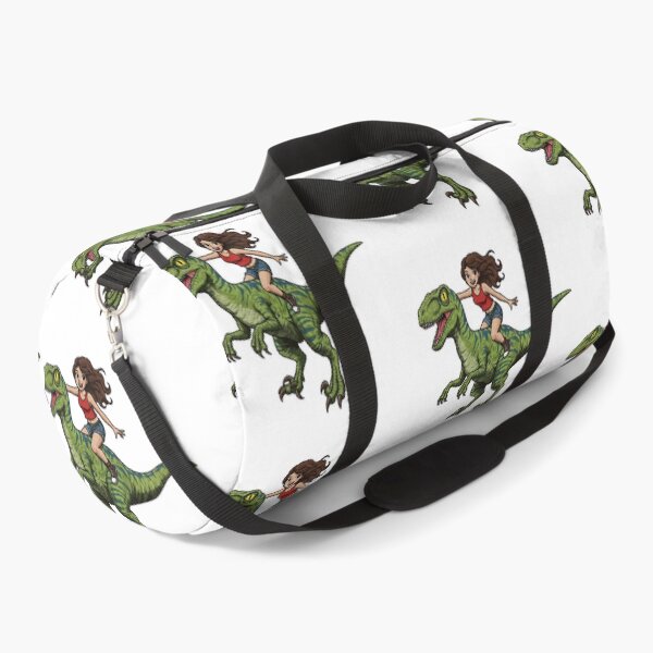 Item preview, Brave Girl Riding a Velociraptor Dinosaur designed and sold by TeeARTHY.