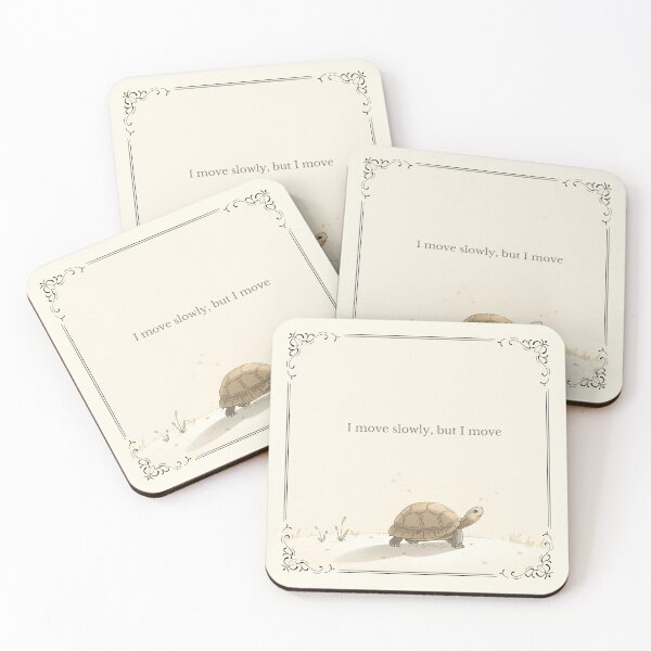 Item preview, I Move Slowly But I Move – Vintage Style Motivational Turtle designed and sold by soletstudio.