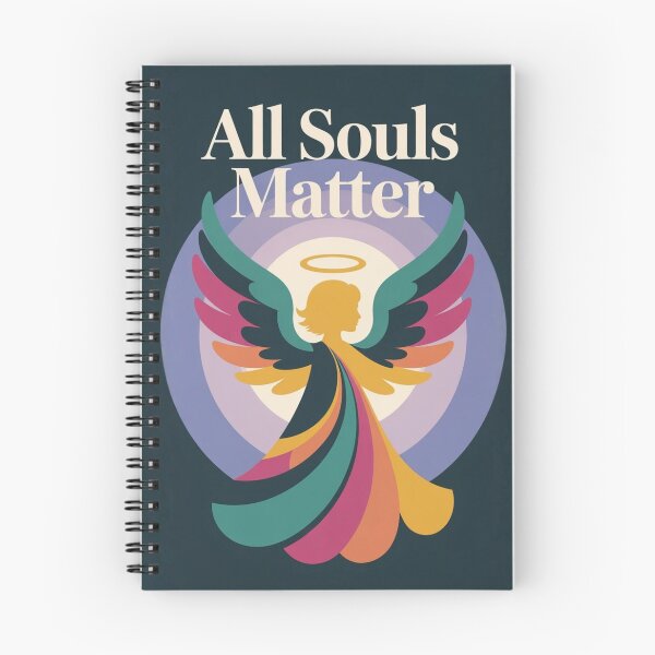 Item preview, All Souls Matter – Vibrant Angel Wings Design with Spiritual Message and Halo designed and sold by GFamilyC.