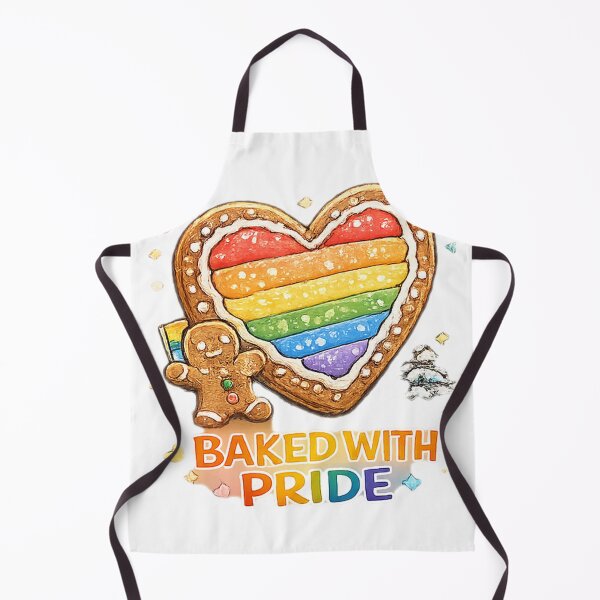 Item preview, Baked With Pride – Rainbow Heart Gingerbread (LGBTQ Pride Cookie) designed and sold by Elando1212.