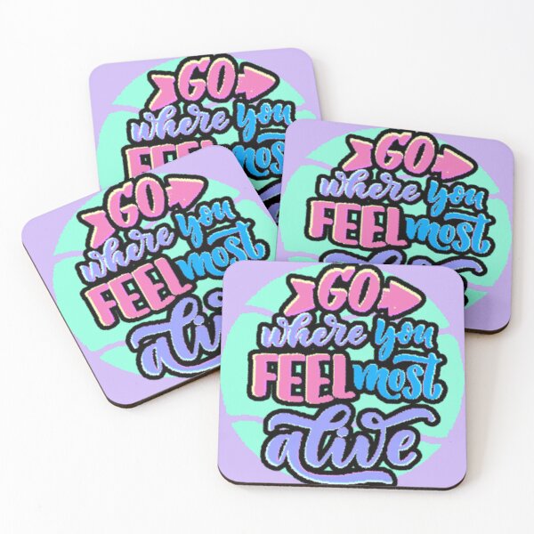Item preview, Go Where You Feel Most Alive – Motivational Phrase Colorful Typography designed and sold by AstronautMerch.