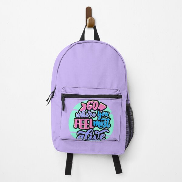Item preview, Go Where You Feel Most Alive – Motivational Phrase Colorful Typography designed and sold by AstronautMerch.
