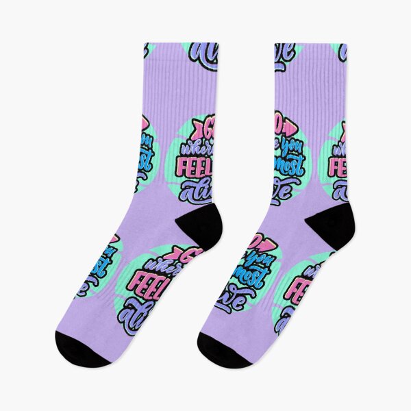Item preview, Go Where You Feel Most Alive – Motivational Phrase Colorful Typography designed and sold by AstronautMerch.