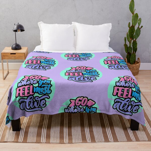 Item preview, Go Where You Feel Most Alive – Motivational Phrase Colorful Typography designed and sold by AstronautMerch.