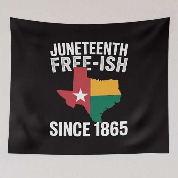 Item preview, Juneteenth Freeish Since 1865 Texas Black History Month Flag designed and sold by cherylbartlett.
