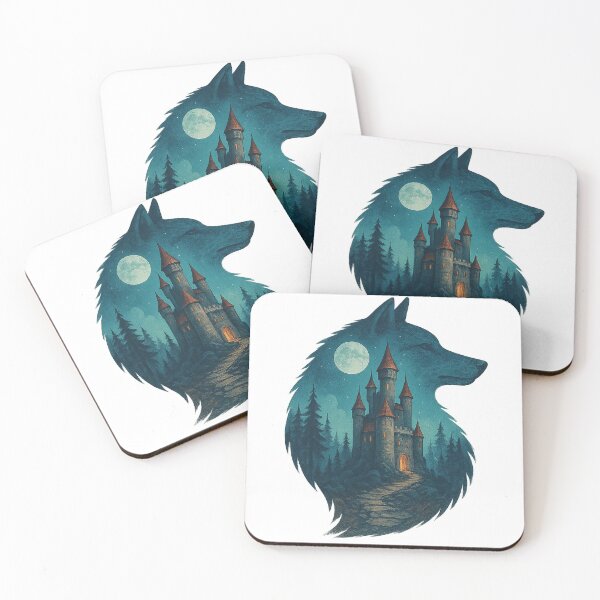 Item preview, Moonlit Castle in Wolf's Shadow designed and sold by chromatalove.