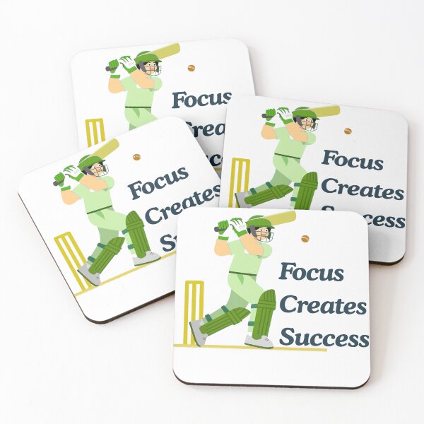 Item preview, Focus Creates Success Cricket Motivation designed and sold by Adappai.