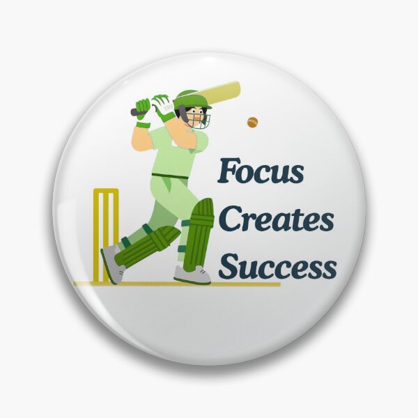 Item preview, Focus Creates Success Cricket Motivation designed and sold by Adappai.