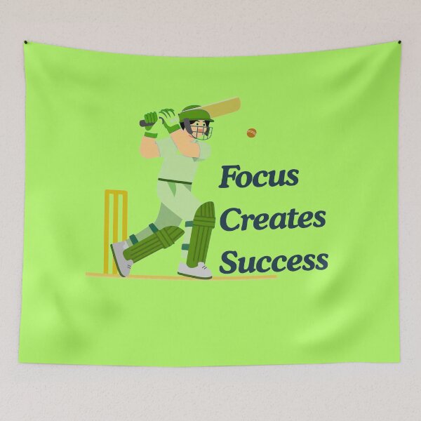 Item preview, Focus Creates Success Cricket Motivation designed and sold by Adappai.