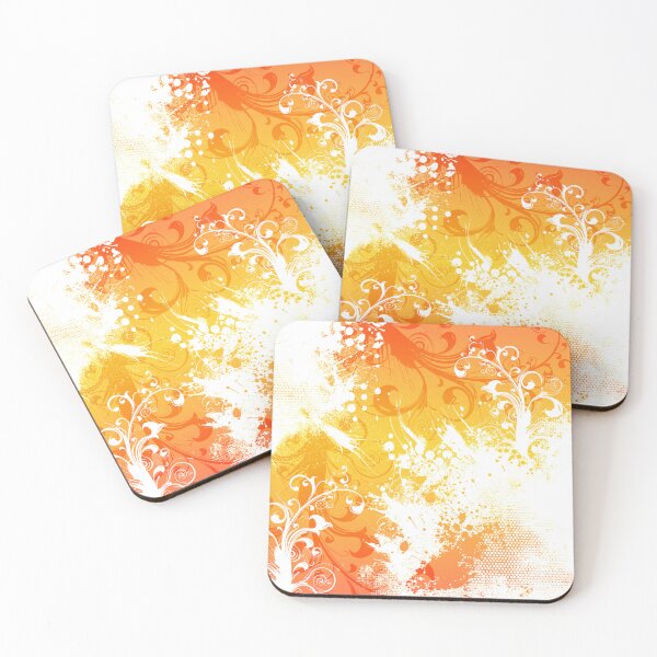 Item preview, Grunge Vector Garden orange and white - Abstract graffiti urban street art - Spray paint, stencil, street artist designed and sold by Pics'Elle Creations.