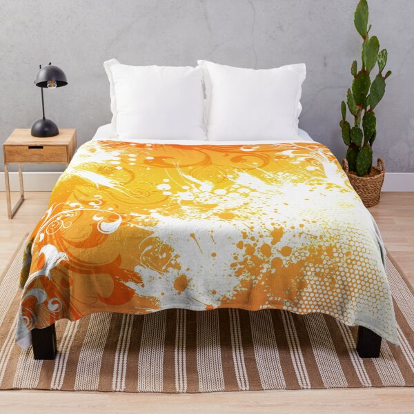 Item preview, Grunge Vector Garden orange and white - Abstract graffiti urban street art - Spray paint, stencil, street artist designed and sold by Pics'Elle Creations.