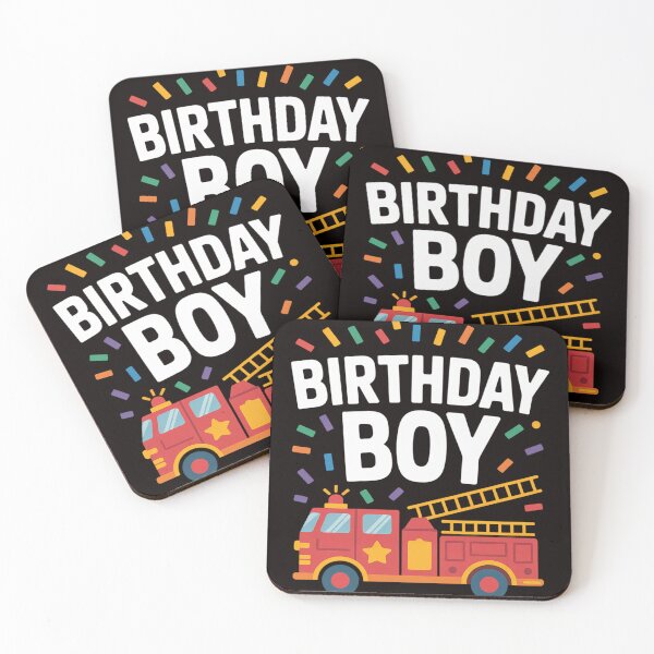 Item preview, Kids Birthday Boy Fire Truck Party Firefighter Theme Toddler designed and sold by cherylbartlett.