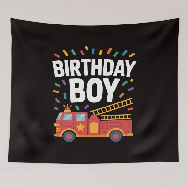 Item preview, Kids Birthday Boy Fire Truck Party Firefighter Theme Toddler designed and sold by cherylbartlett.