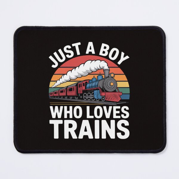 Item preview, Kids Just A Boy Who Loves Trains-Graphic designed and sold by cherylbartlett.