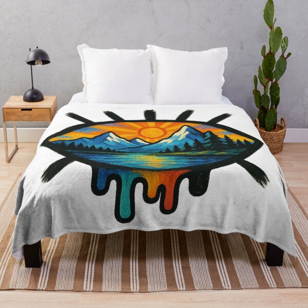 Item preview, Surreal Eye Landscape with Sunset designed and sold by chromatalove.