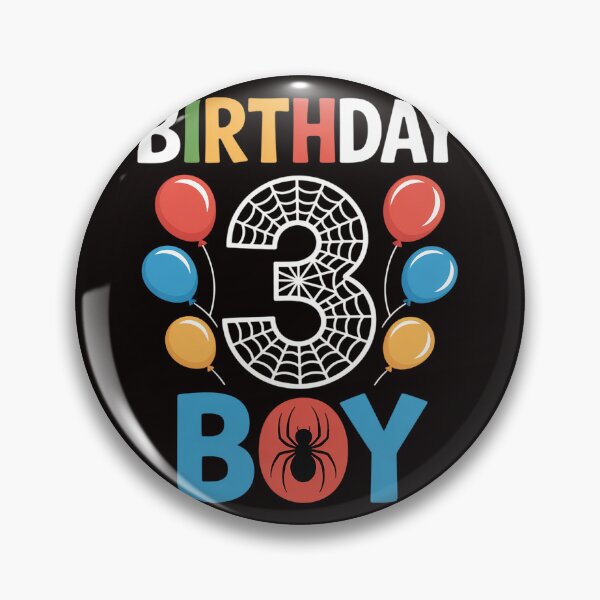 Item preview, Kids 3rd Birthday Spider Web 3 Year Old Boy Party designed and sold by cherylbartlett.