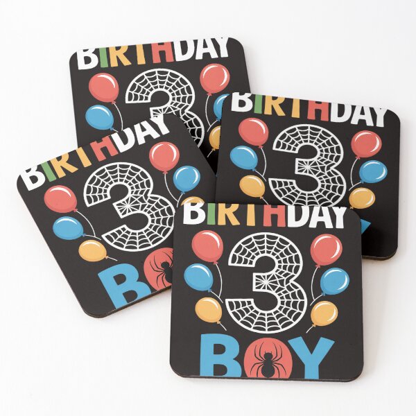 Item preview, Kids 3rd Birthday Spider Web 3 Year Old Boy Party designed and sold by cherylbartlett.