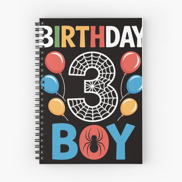 Item preview, Kids 3rd Birthday Spider Web 3 Year Old Boy Party designed and sold by cherylbartlett.