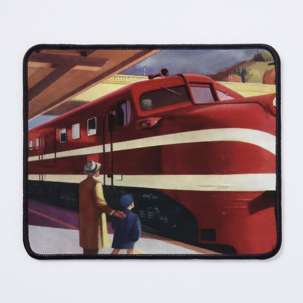 Item preview, American locomotive Railroad train art of Edward hopper designed and sold by st1art.