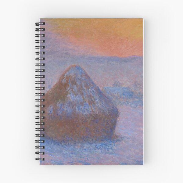 Item preview, Stacks of Wheat by Claude Monet: Minimalist Rural Landscape Fine Art Print designed and sold by artofuniverse.