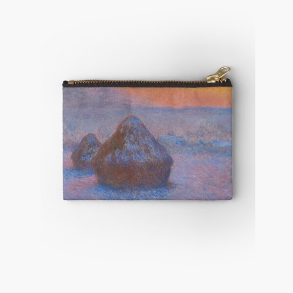 Item preview, Stacks of Wheat by Claude Monet: Minimalist Rural Landscape Fine Art Print designed and sold by artofuniverse.