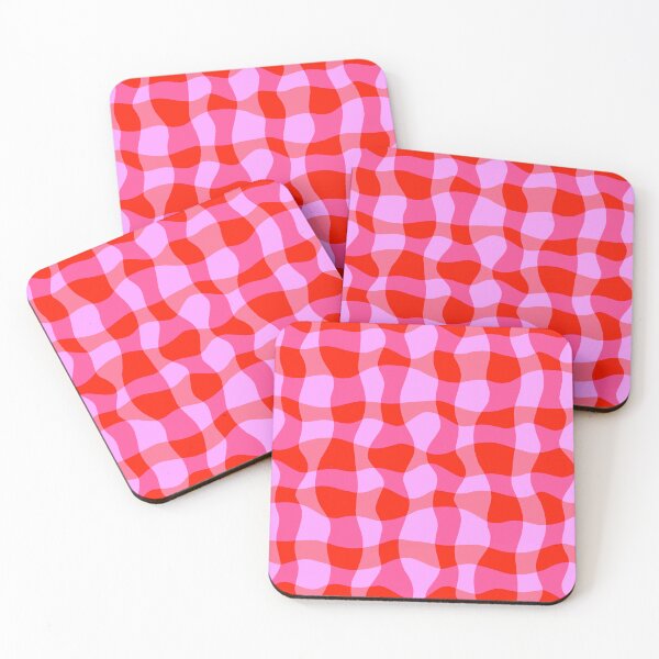 Item preview, Colorful Wavy Check Pattern 1 - Pink And Red designed and sold by QuestingPixel.