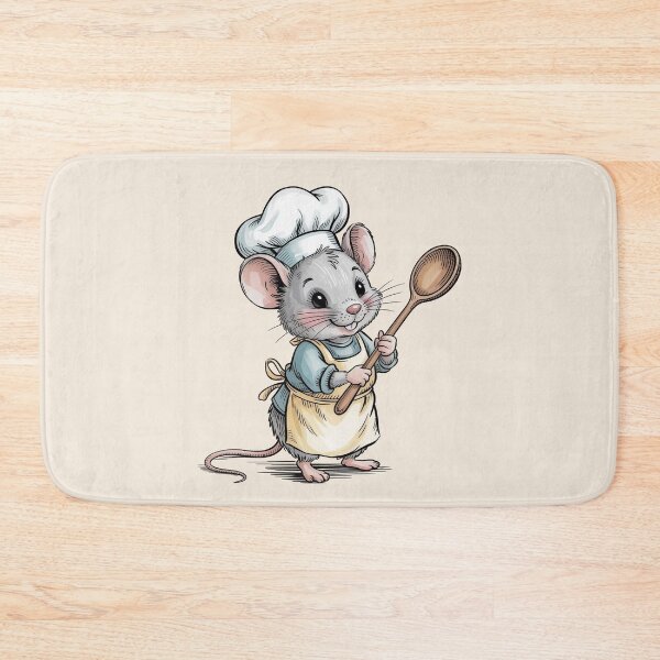 Item preview, Kawaii Mouse Chef – Retro Style Illustration designed and sold by WikaKowalczyk.