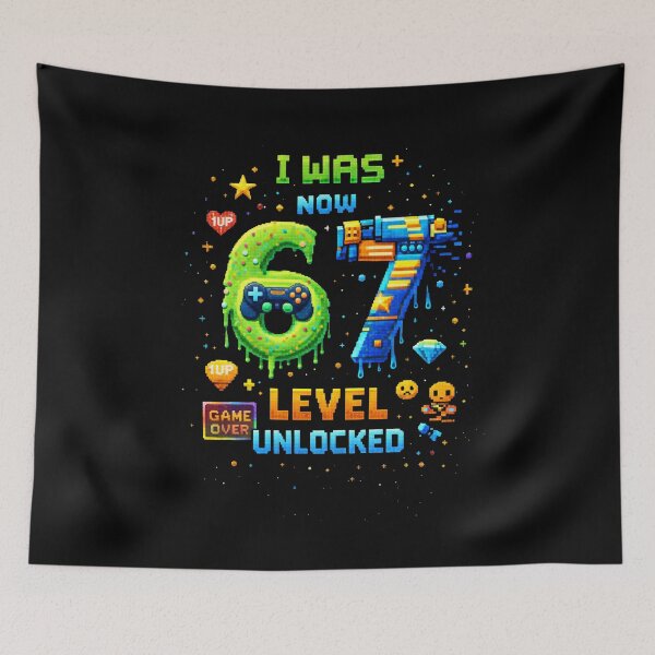 Item preview, I Was Now 67 Level Unlocked Gamer Birthday designed and sold by SofenArt.