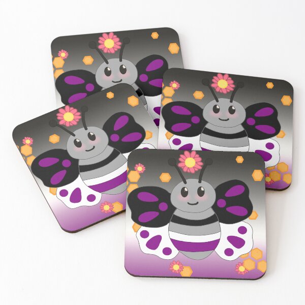 Item preview, Butter Bee Asexual Flag designed and sold by DaniCosmicArt.
