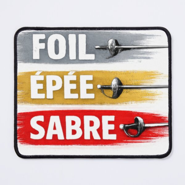 Item preview, Fencing Weapons Typography designed and sold by ChillCharmStudio.