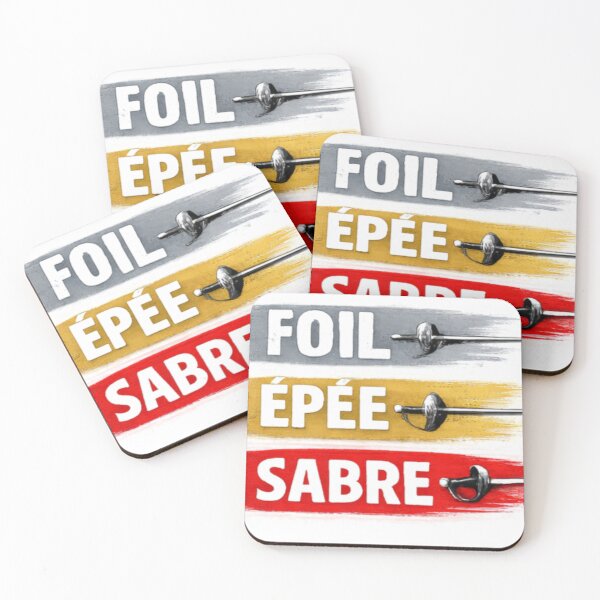 Item preview, Fencing Weapons Typography designed and sold by ChillCharmStudio.