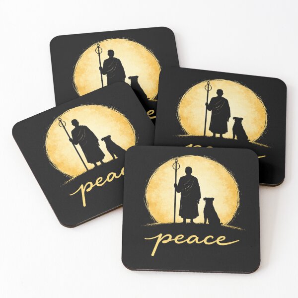 Item preview, Peace Monk and Dog Zen Buddhist Spiritual designed and sold by SofenArt.