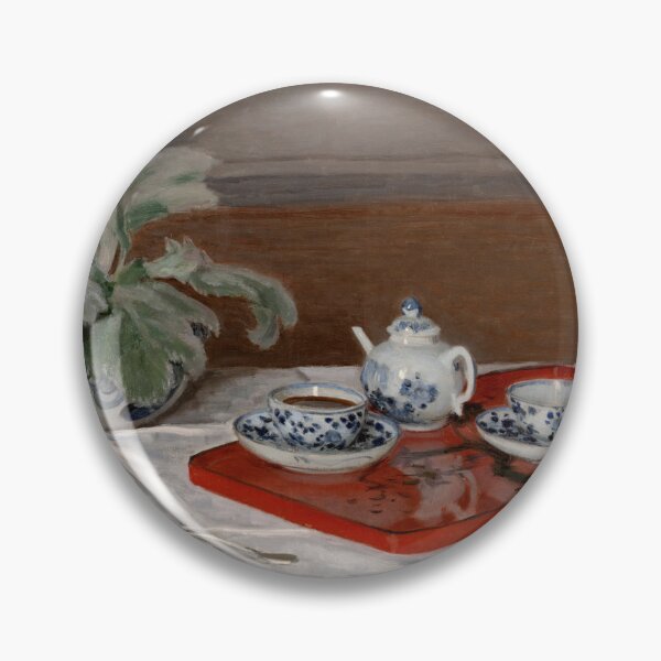 Item preview, Still Life Tea Service by Claude Monet: Impressionist Kitchen Wall Art designed and sold by artofuniverse.