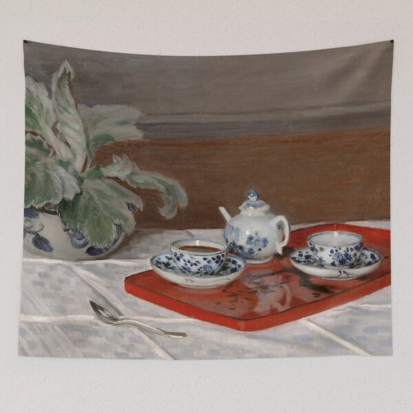 Item preview, Still Life Tea Service by Claude Monet: Impressionist Kitchen Wall Art designed and sold by artofuniverse.