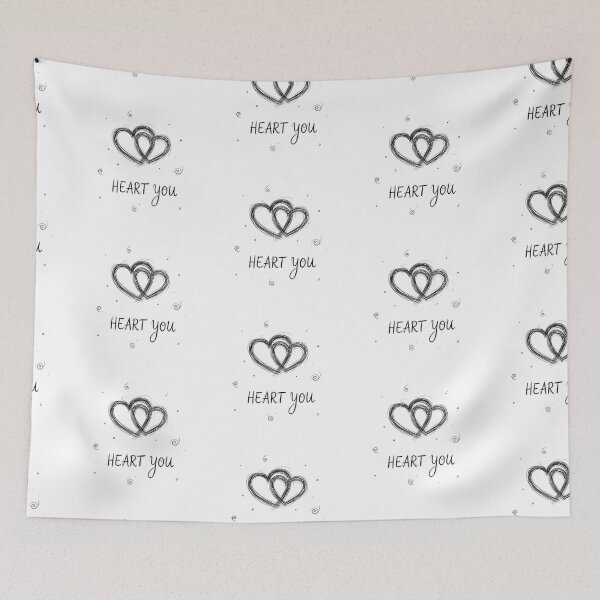 Item preview, Heart You Minimalist Wedding Anniversary Sketch designed and sold by Anna_art_space.