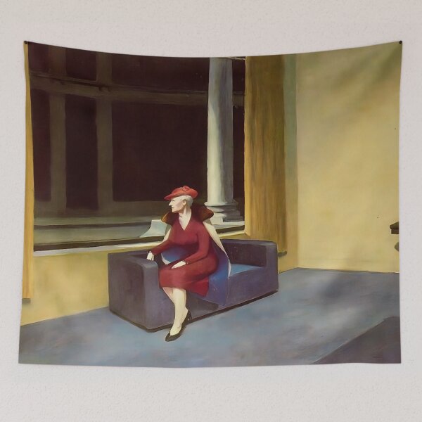 Item preview, Edward Hopper Hotel Window(1955) Transformed.jpeg designed and sold by st1art.