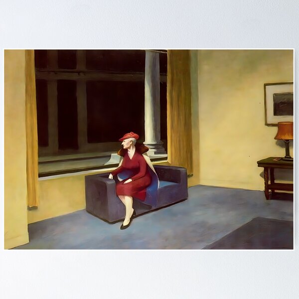 Item preview, Edward Hopper Hotel Window(1955) Transformed.jpeg designed and sold by st1art.