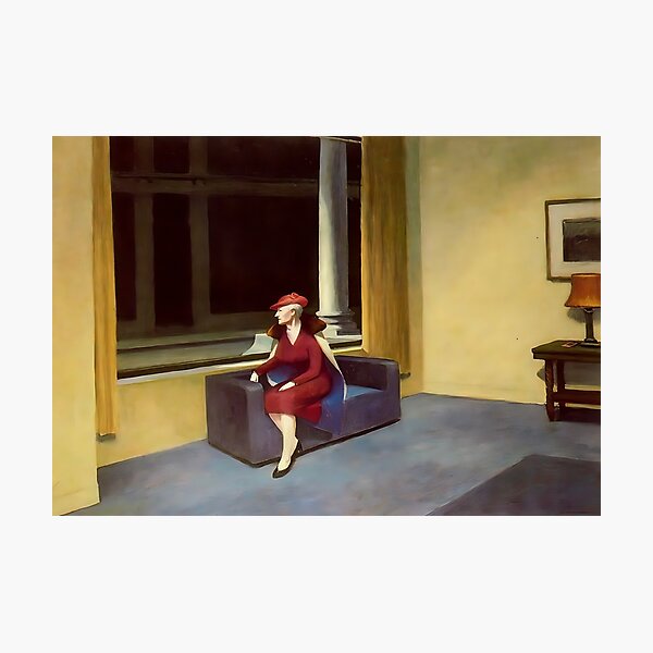 Item preview, Edward Hopper Hotel Window(1955) Transformed.jpeg designed and sold by st1art.