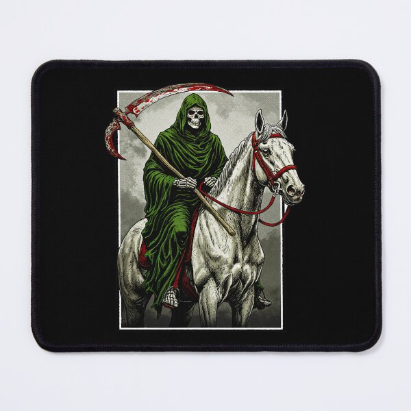 Item preview, Grim Reaper Riding White Horse Macabre Gothic designed and sold by TeeARTHY.