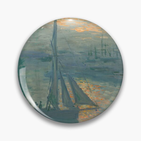 Item preview, Sunrise Marine by Claude Monet: Impressionist Harbor Seascape Poster designed and sold by artofuniverse.