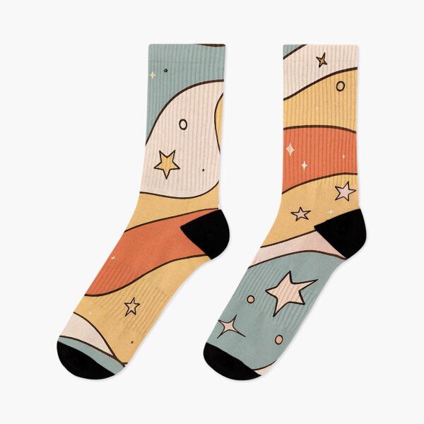 Artikelvorschau, Dreamy Celestial Waves – Pastel Stars and Moon Abstract Illustration entworfen und verkauft von Timegraf.