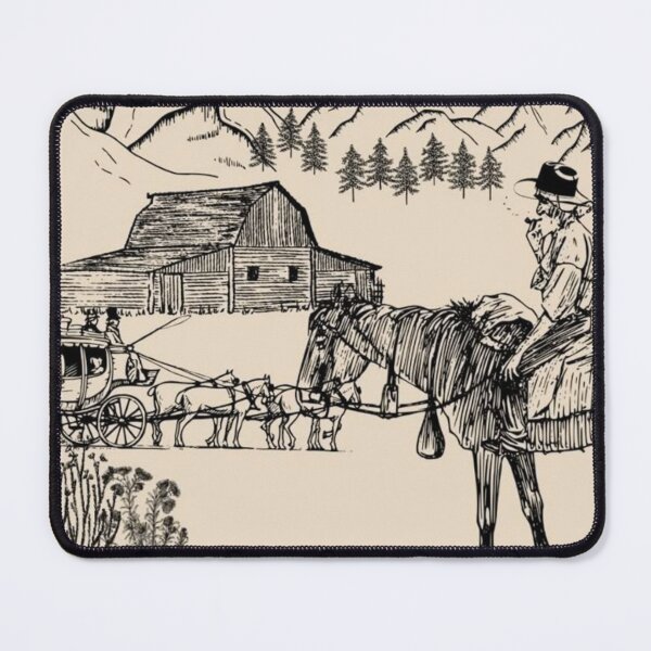 Item preview, Minimal Western Landscape Illustration designed and sold by Noryx.
