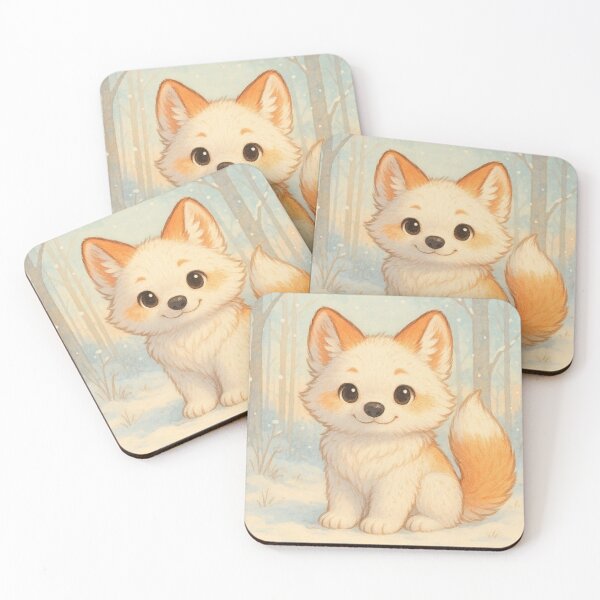 Item preview, Winter Glow Fox Pup designed and sold by TreatLLC.