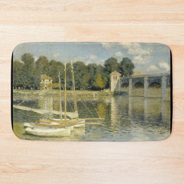 Item preview, Claude Monet Poster: The Argenteuil Bridge: Tranquil Impressionist River Scene designed and sold by artofuniverse.