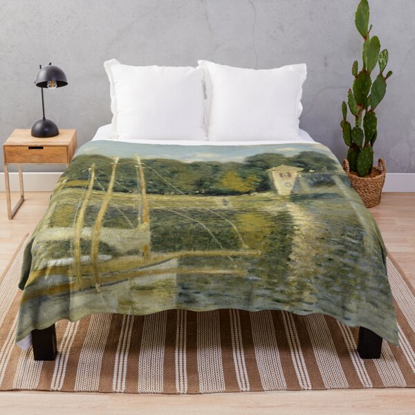 Item preview, Claude Monet Poster: The Argenteuil Bridge: Tranquil Impressionist River Scene designed and sold by artofuniverse.