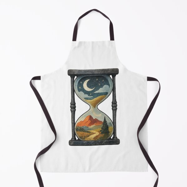 Item preview, Surreal Hourglass Landscape with Moon and Mountains designed and sold by chromatalove.